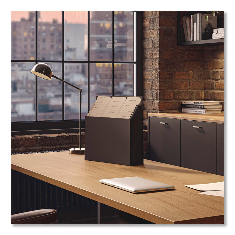 Stadium File, 10.5" Expansion, 12 Sections, 1/3-Cut Tabs, Letter Size, Charcoal