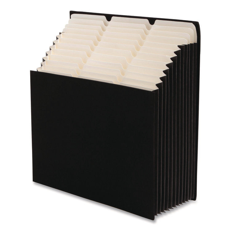 Stadium File, 10.5" Expansion, 12 Sections, 1/3-Cut Tabs, Letter Size, Charcoal