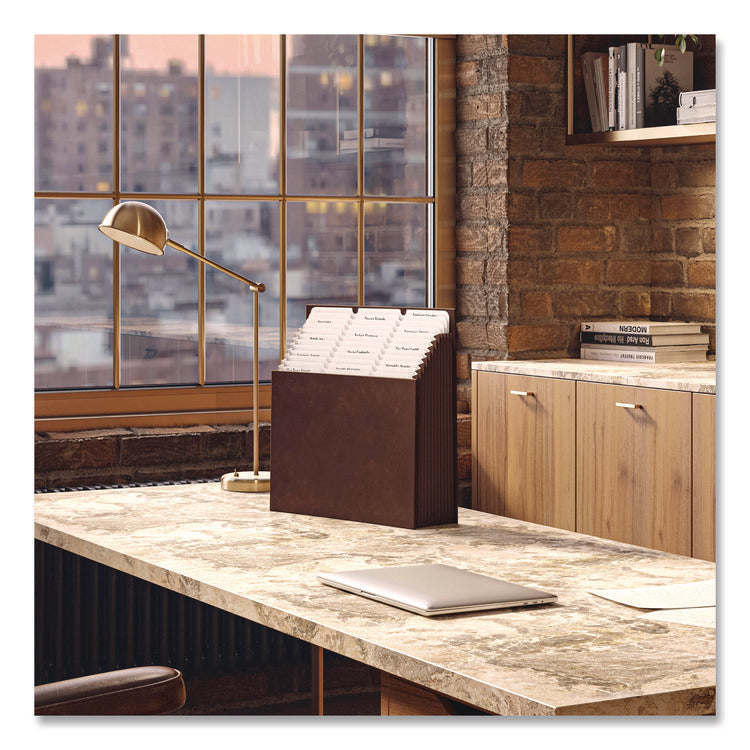 Stadium File, 10.5" Expansion, 12 Sections, 1/3-Cut Tabs, Letter Size, Saddle