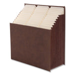 Stadium File, 10.5" Expansion, 12 Sections, 1/3-Cut Tabs, Letter Size, Saddle