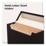 Flip Top File Box, Letter Files, 13 x 3.7 x 10, Charcoal