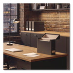 Flip Top File Box, Letter Files, 13 x 3.7 x 10, Charcoal