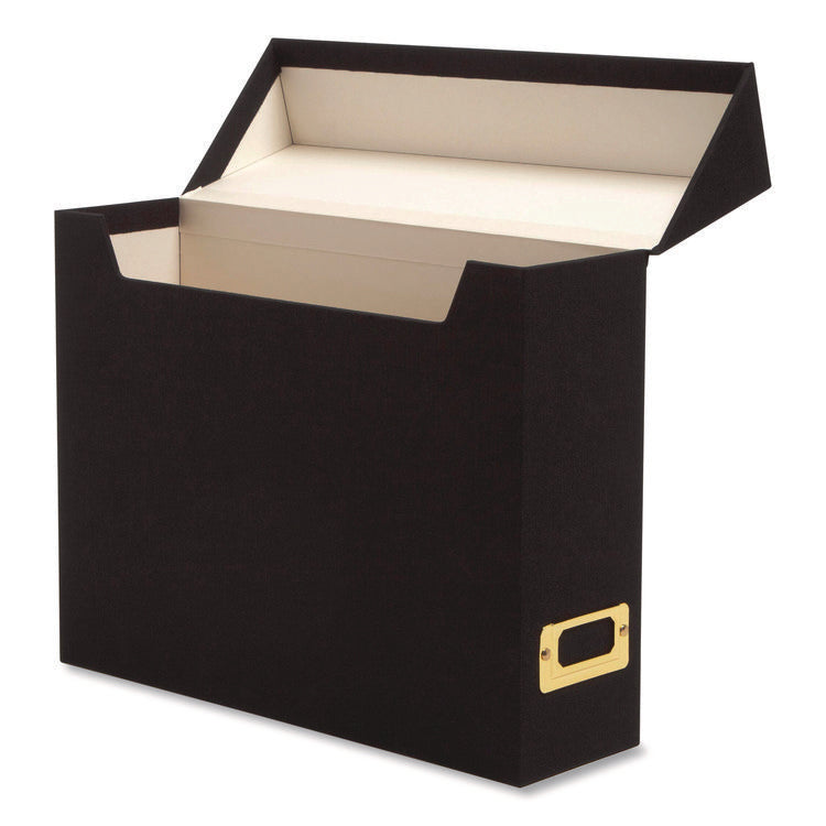 Flip Top File Box, Letter Files, 13 x 3.7 x 10, Charcoal