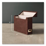 Flip Top File Box, Letter Files, 13 x 3.7 x 10, Saddle