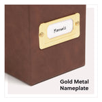 Flip Top File Box, Letter Files, 13 x 3.7 x 10, Saddle