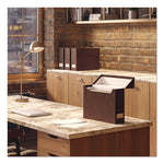 Flip Top File Box, Letter Files, 13 x 3.7 x 10, Saddle