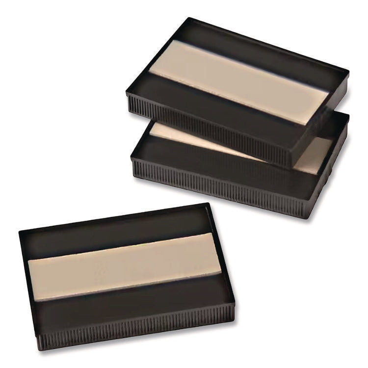 Un-Inked Replacement Pad for Self-Inking Stamps, One-Color, Compatible with Black Ink Only, 1.13" x 0.75", 3/Pack