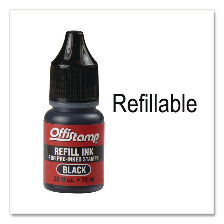 Un-Inked Replacement Pad for Self-Inking Stamps, One-Color, Compatible with Black Ink Only, 1.13" x 0.75", 3/Pack