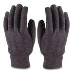 Polyester/Cotton Jersey Gloves, Clute Cut, Straight Thumb, One Size Fits Most, Brown, 12 Pairs