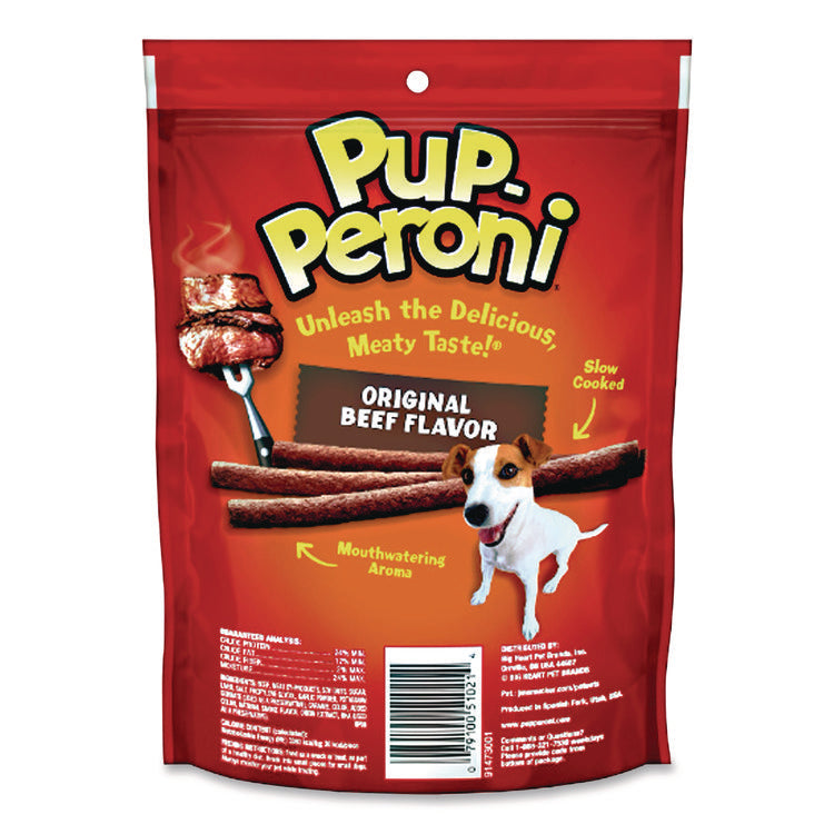 Original Beef Flavor Dog Snack Sticks, 8 oz Pouch, 8/Carton