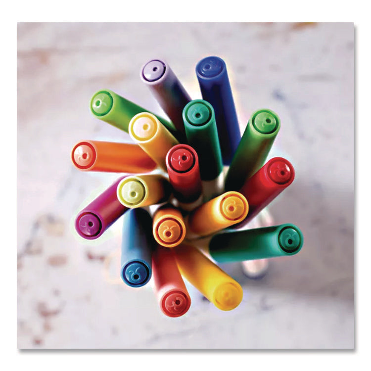 Ultimate Fine Point Porous Point Pen, Stick, Fine 0.4 mm, Assorted Ink Colors, White Barrel, 30/Set