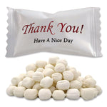 Thank You Have a Nice Day Mints, White Buttermint, Individually Wrapped, 1,000/Carton