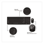 Pro Wireless Keyboard and Optical Mouse Combo, 2.4 GHz Frequency, Black