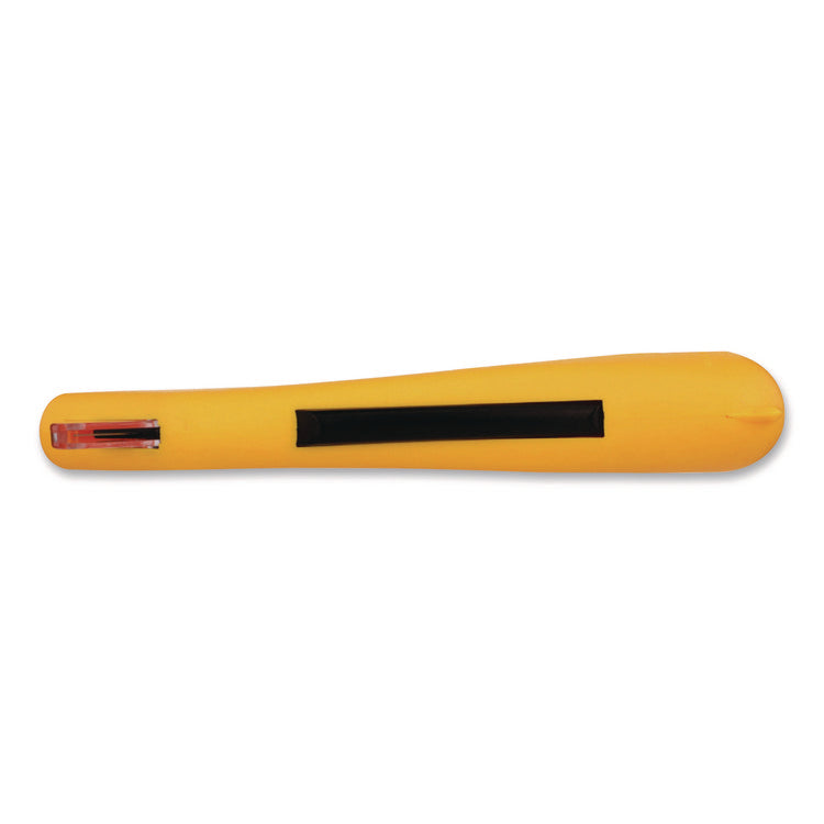 X-traSafe CU Safety Utility Knife, Plastic Handle, Yellow, 6/Pack