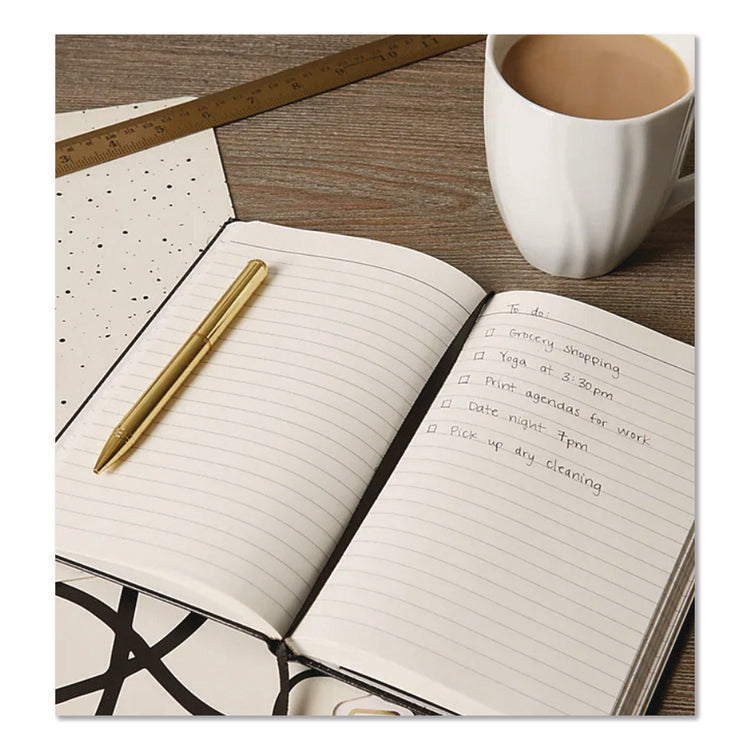 Bonded Leather Journal, 1-Subject, Narrow Rule, Black Cover, (240) 8.25 x 5 Sheets