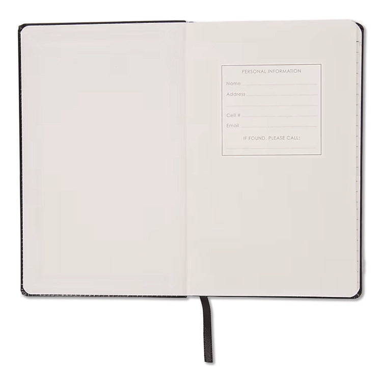 Bonded Leather Journal, 1-Subject, Narrow Rule, Black Cover, (240) 8.25 x 5 Sheets