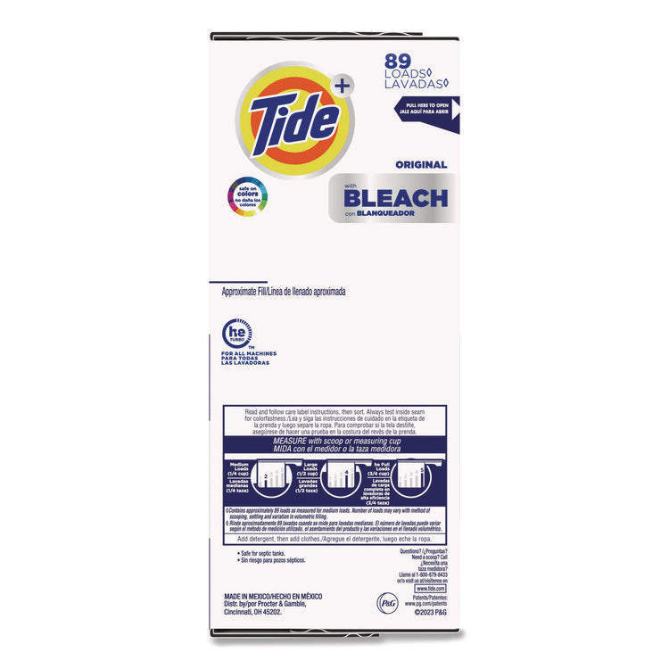 Laundry Detergent with Bleach, HE Compatible, 80 Loads, Tide Original Scent, Powder, 129 oz Box