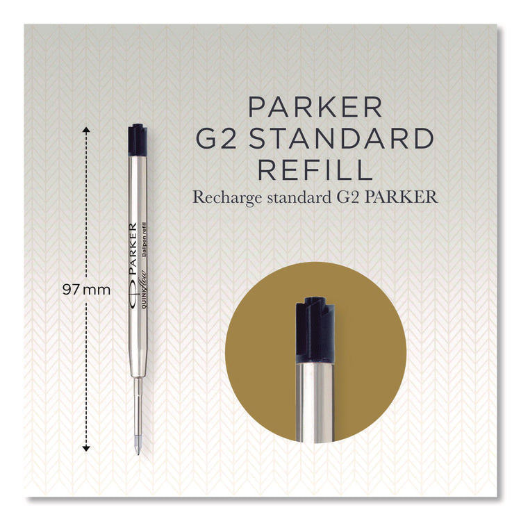 Refill For Parker Ballpoint Pens, Fine Conical Tip, Black Ink