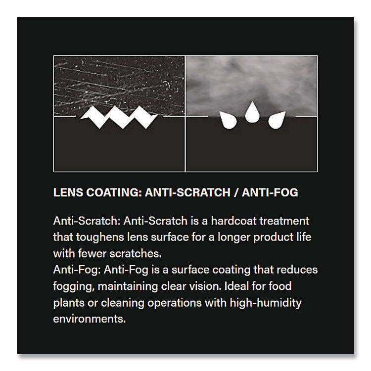 Zenon Z12 Rimless Indoor/Outdoor Optical Eyewear, Anti-Fog, Scratch-Resistant, Clear Lens, Black Temples