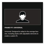 Zenon Z12 Rimless Indoor/Outdoor Optical Eyewear, Anti-Fog, Scratch-Resistant, Clear Lens, Black Temples