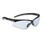 Adversary Optical Safety Glasses, Scratch-Resistant, Light Blue Lens, Black Frame