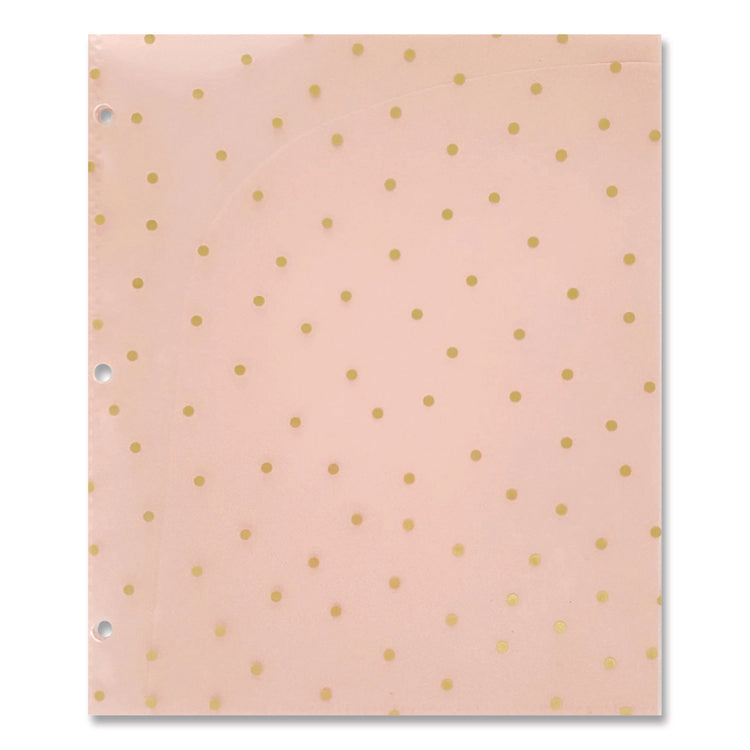 Panache Glossy 3-Hole Punched 6-Pocket Folder, 11 x 8.5, Assorted