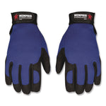 Clarino Synthetic Leather Palm Mechanics Gloves, Medium, Blue/Black, Pair
