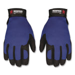 Clarino Synthetic Leather Palm Mechanics Gloves, X-Large, Blue/Black, Pair