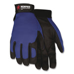 Clarino Synthetic Leather Palm Mechanics Gloves, X-Large, Blue/Black, Pair