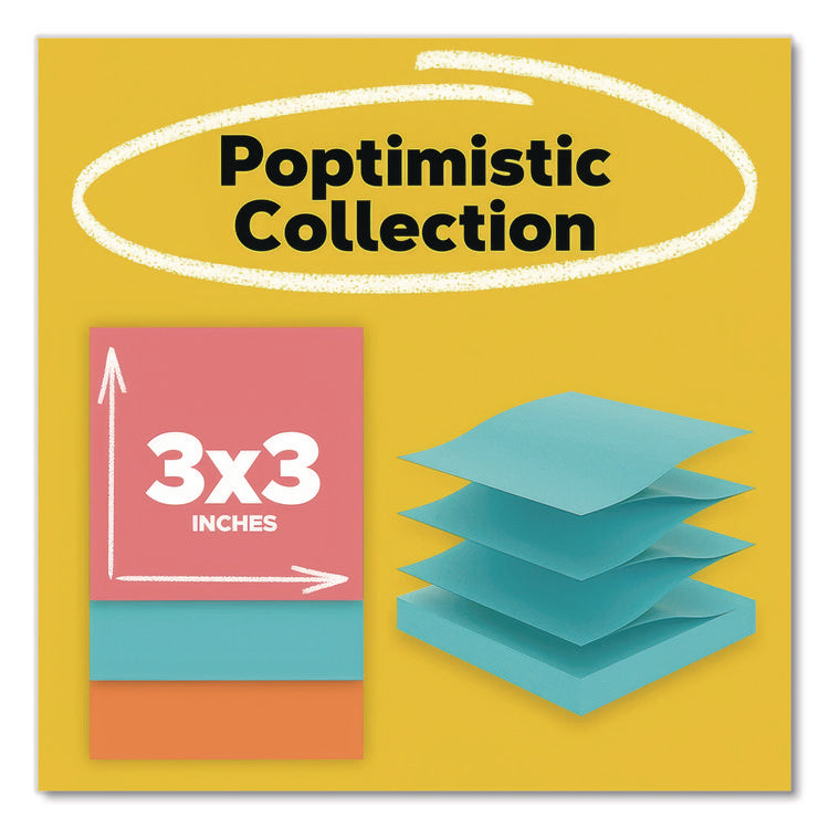 Original Pop-up Refill Cabinet Pack, 3" x 3", Poptimistic Collection Colors, 100 Sheets/Pad, 18 Pads/Pack
