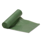 Eco Blend Max Can Liners, 60 gal, 0.8 Mil, 38" x 58", Green, 20 Bags/Roll, 5 Rolls/Carton