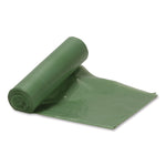 Eco Blend Max Can Liners, 45 gal, 0.8 mil, 40" x 46", Green, 25 Bags/Roll, 6 Rolls/Carton