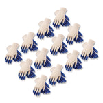 Seamless Knit Cotton/Polyester Gloves, EN388: 2011, Medium, Natural/Blue, 12 Pairs