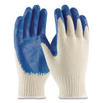Seamless Knit Cotton/Polyester Gloves, EN388: 2011, X-Large, Natural/Blue, 12 Pairs