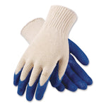 Seamless Knit Cotton/Polyester Gloves, EN388: 2011, X-Large, Natural/Blue, 12 Pairs
