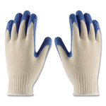 Seamless Knit Cotton/Polyester Gloves, EN388: 2011, X-Large, Natural/Blue, 12 Pairs