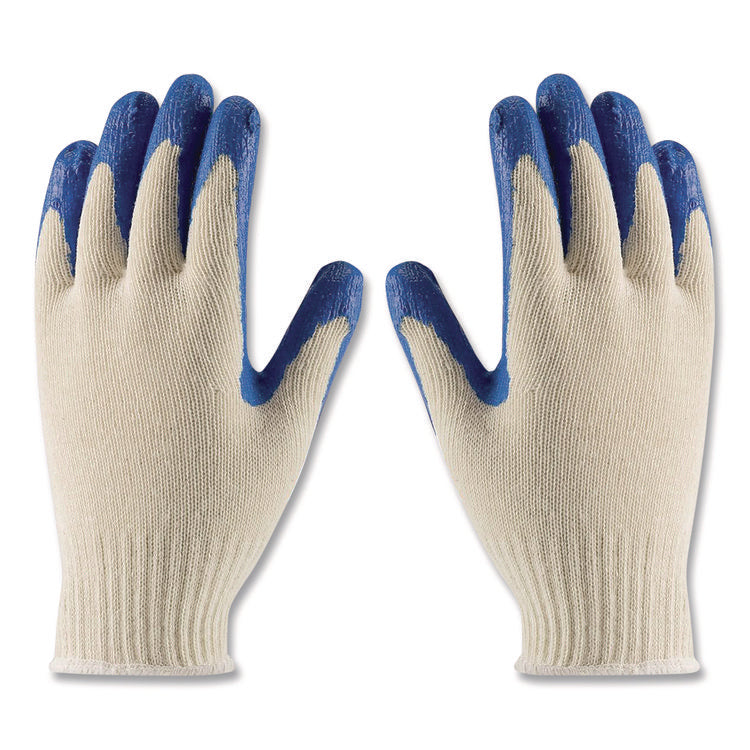 Seamless Knit Cotton/Polyester Gloves, EN388: 2011, X-Large, Natural/Blue, 12 Pairs