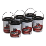 Wet Hand Towels, 1-Ply, 8.6 x 12.2, Fresh Scent, Blue, 84/Pail, 6/Carton