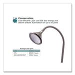 Flexible Gooseneck LED Desk Lamp, with USB Port, Gray