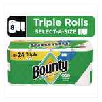Select-a-Size Kitchen Roll Paper Towels, 2-Ply, White, 6 x 11, 123 Sheets/Roll, 8 Triple Rolls/Carton