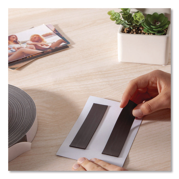 Magnetic Adhesive Tape Roll, 1" x 50 ft, Black