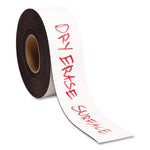 Dry Erase Magnetic Tape Roll, 3" x 50 ft, White