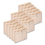 Pre-Printed Heavy-Duty Reinforced File Pocket, 2" Expansion, Letter Size, Manila, 15/Pack