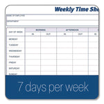 Weekly Time Sheets, One Part (No Copies), 8.5 x 5.5, 100 Forms/Pad, 2 Pads/Pack