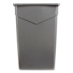 TrimLine Rectangle Waste Container, 23 gal, Plastic, Gray, 4/Carton