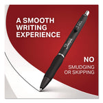 S-Gel High-Performance Gel Pen, Retractable, Medium 0.7 mm, Black Ink, Black Barrel, 8/Pack