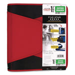 Tech Zipper Binder, 3 Rings, 1.5" Capacity, 11 X 8.5, Red/black Accents