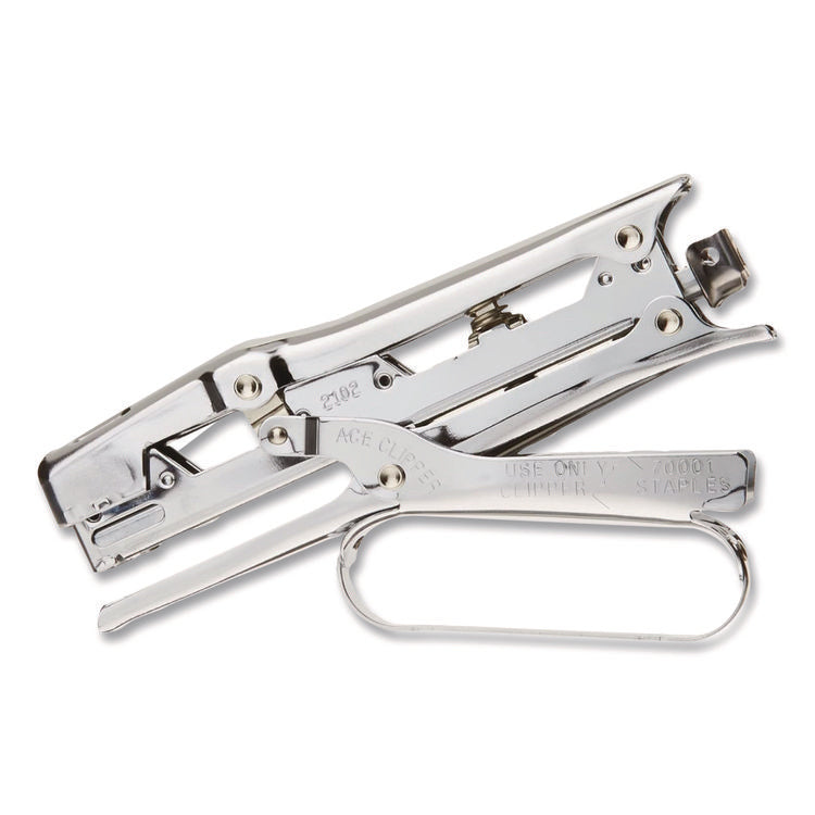 Lightweight Clipper Stapler, 20-Sheet Capacity, 2.63" Throat, Chrome