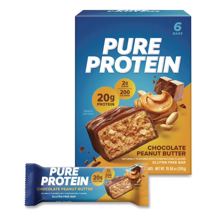 Pure Protein Bar, Chocolate Peanut Butter, 1.76 Oz Bar, 6/box