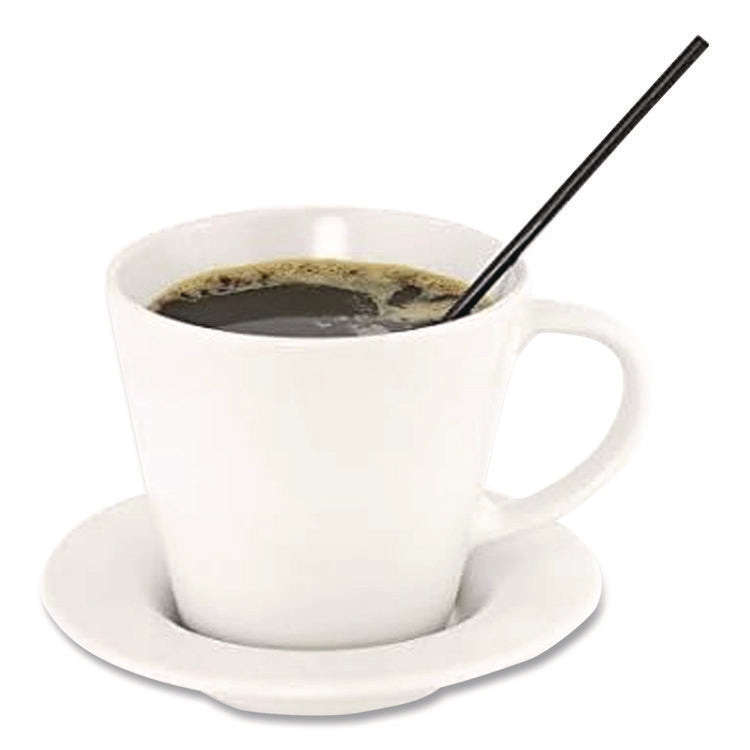 Wrapped Polypropylene Stirrers, 5.5", Black, 500/Box